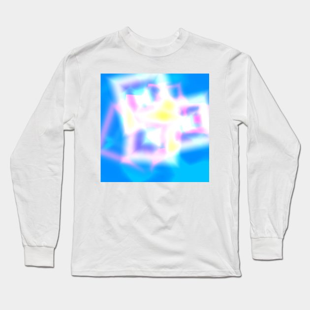 blue white pink yellow abstract texture Long Sleeve T-Shirt by Artistic_st